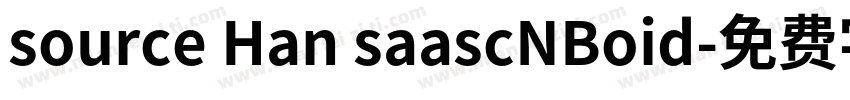 source Han saascNBoid字体转换